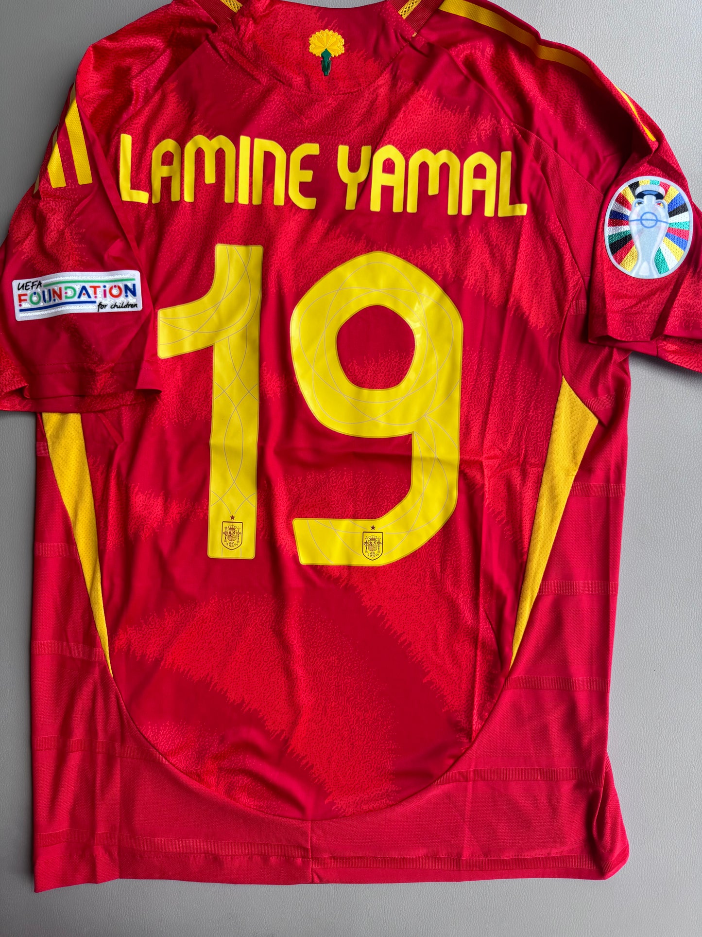 Lamine yamal Spain player version jersey