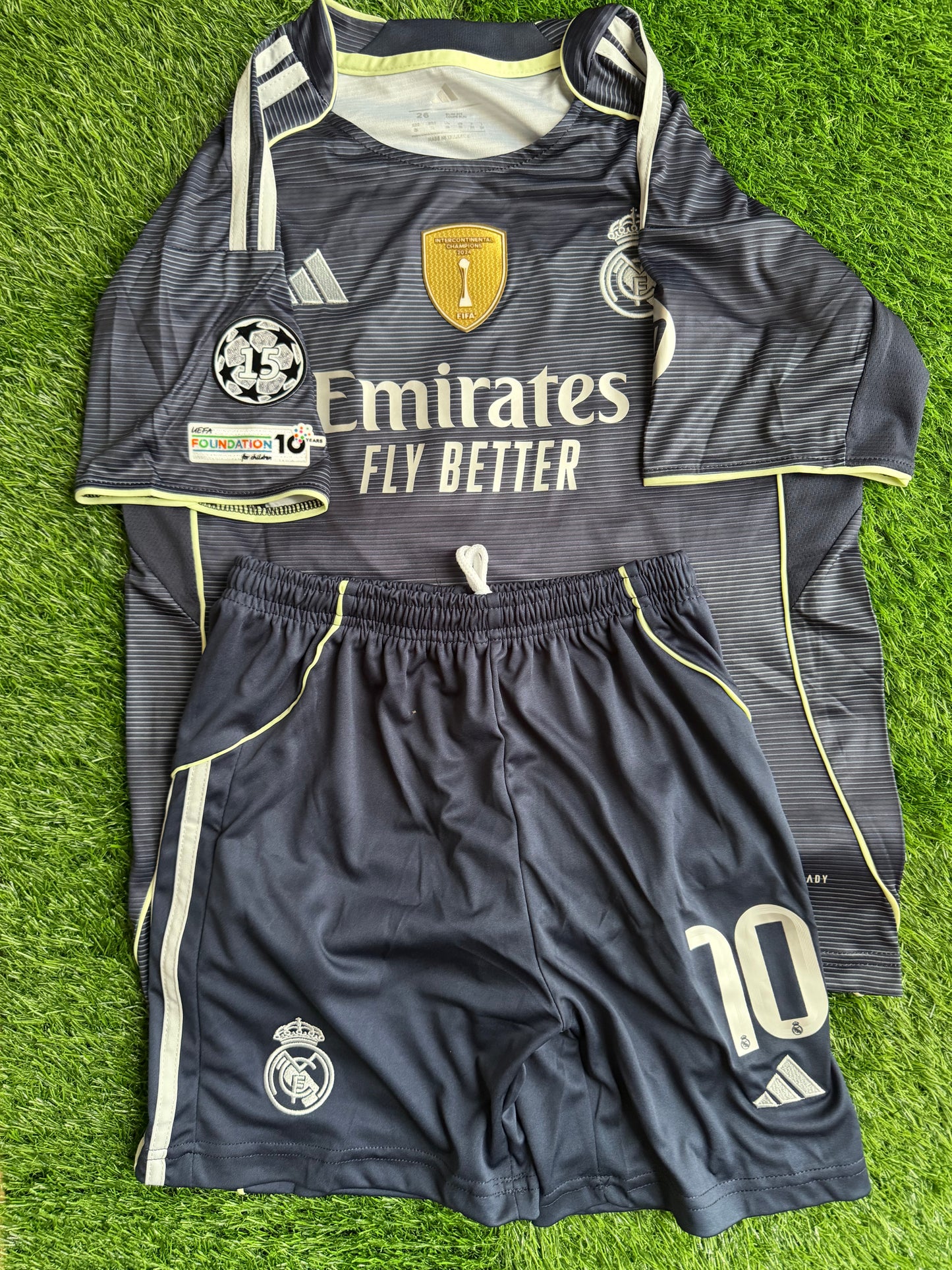 Mbappe Real Madrid jersey kids set