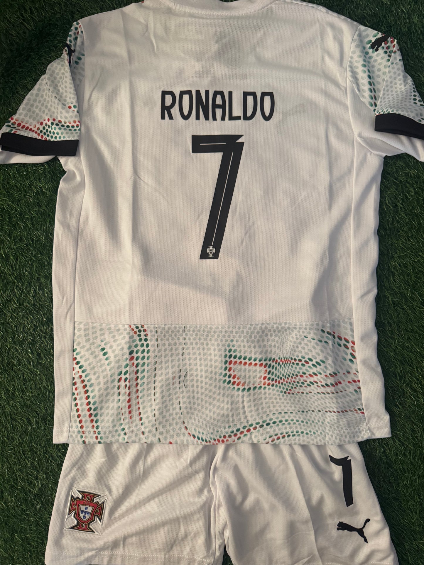 Ronaldo Portugal jersey kids set