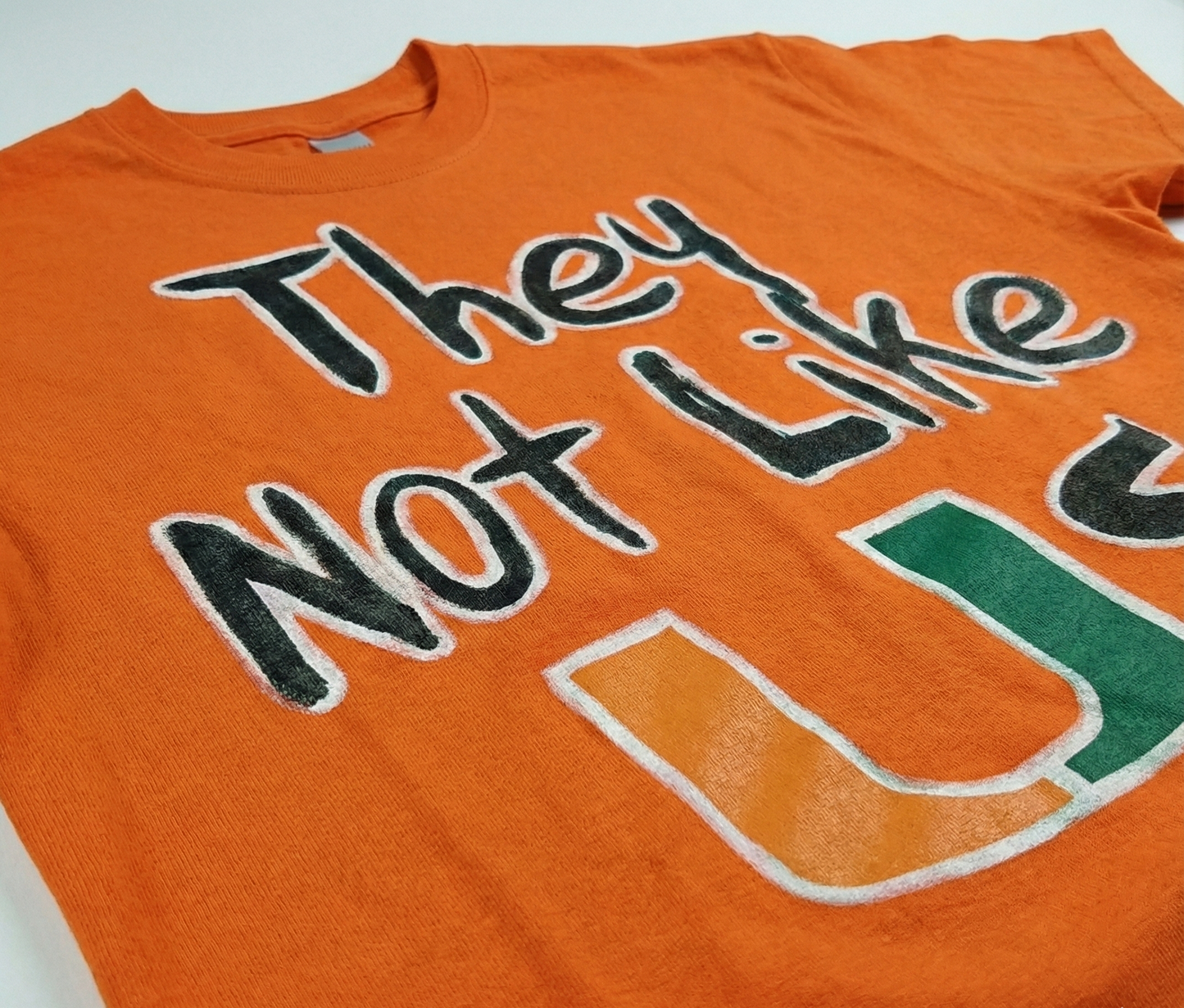 They not like us UM t shirt 305 miami kids and adults hurricanes football
