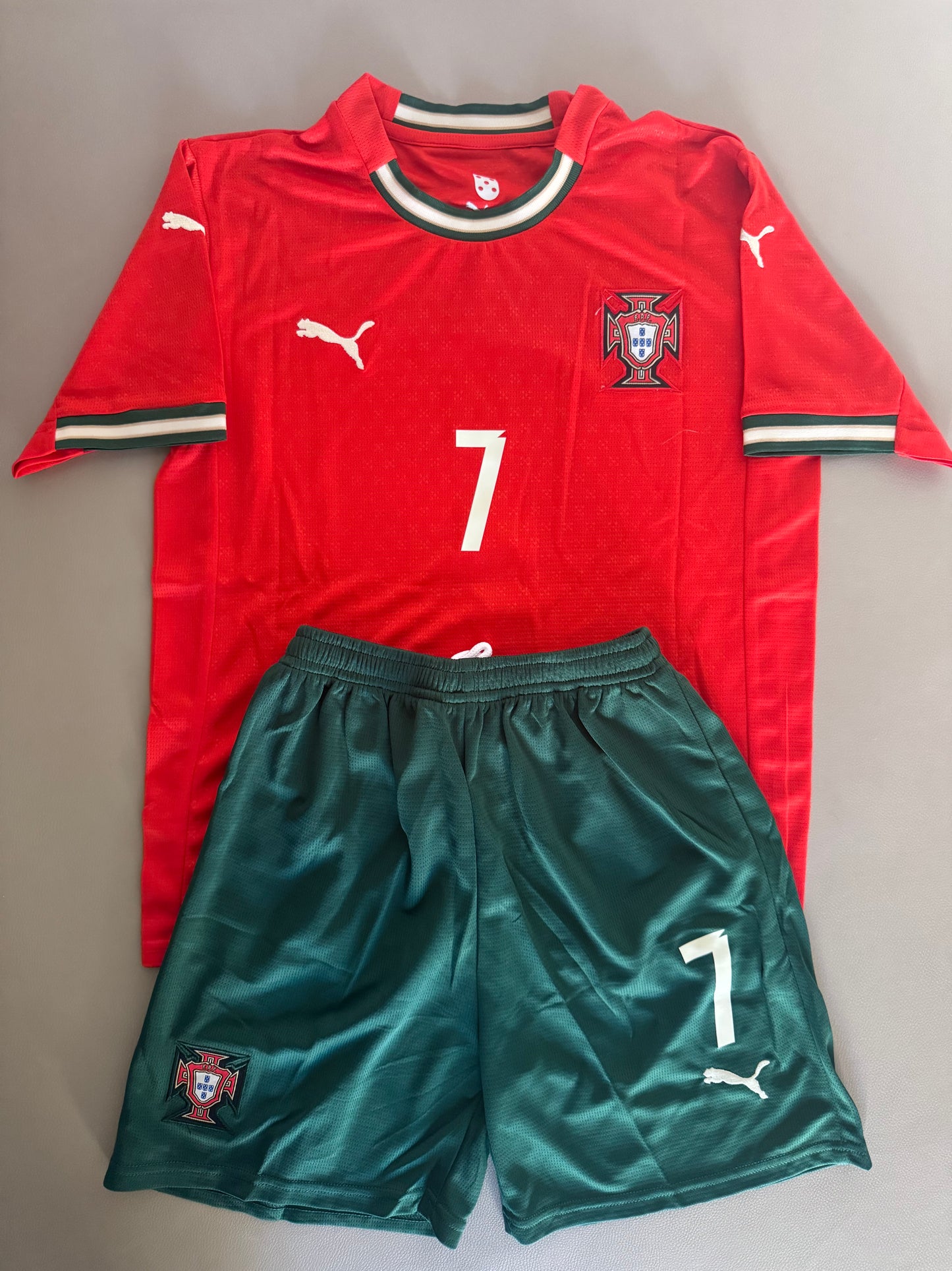 Ronaldo Portugal jersey kids set