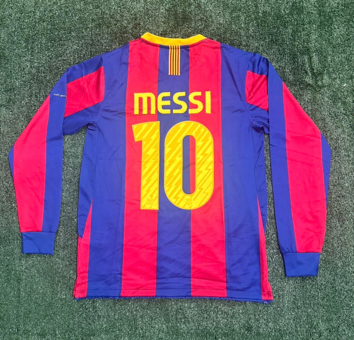 Messi Barcelona 2011 retro jersey kids set