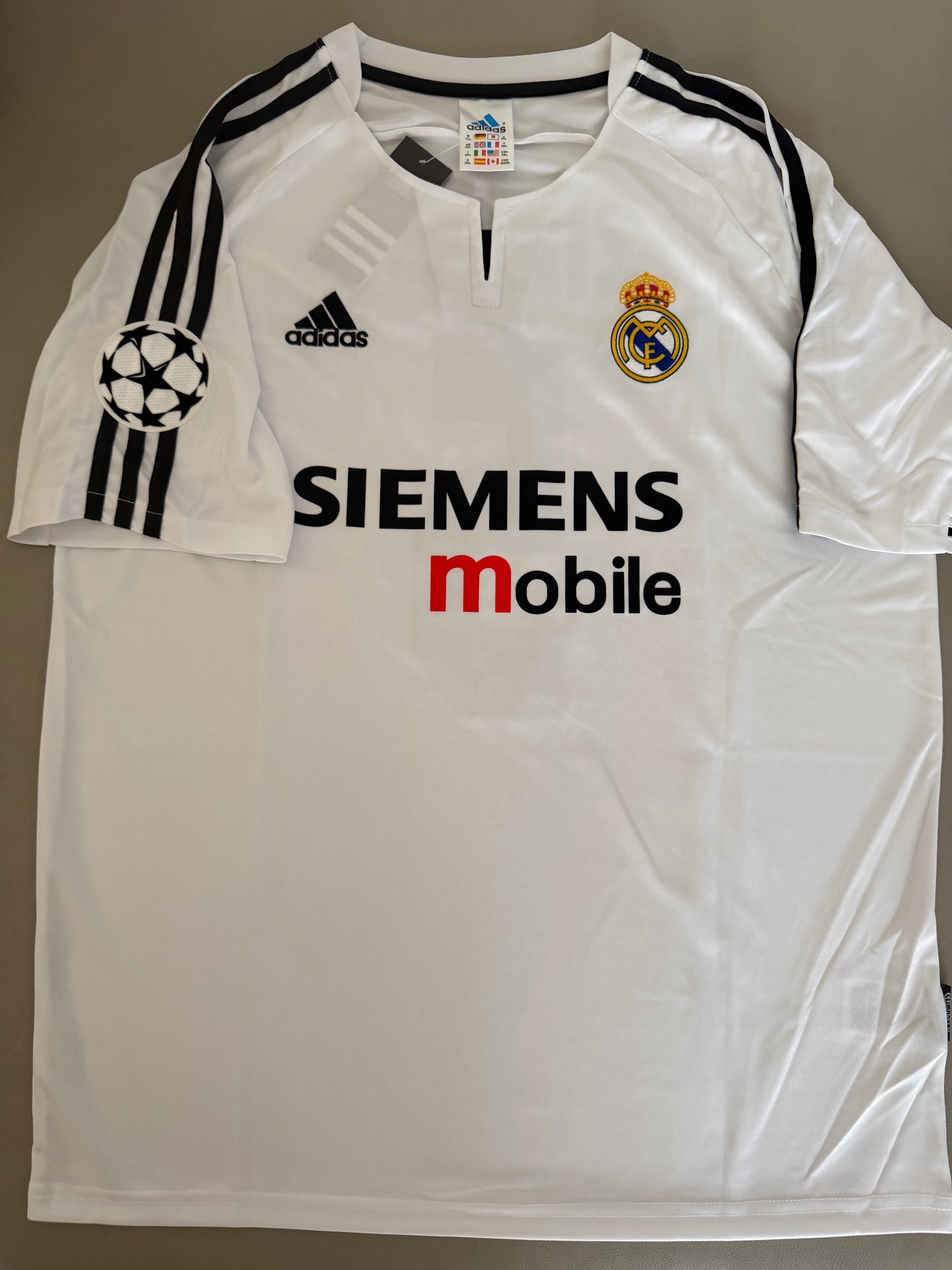 Zidane 2003 real madrid retro soccer jersey