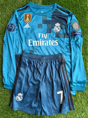Ronaldo Real Madrid retro 2017 jersey kids set