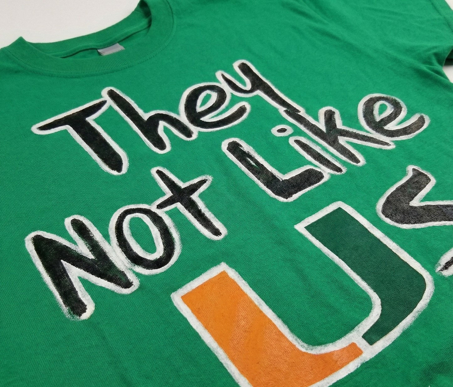 They not like us UM t shirt 305 miami kids and adults hurricanes football