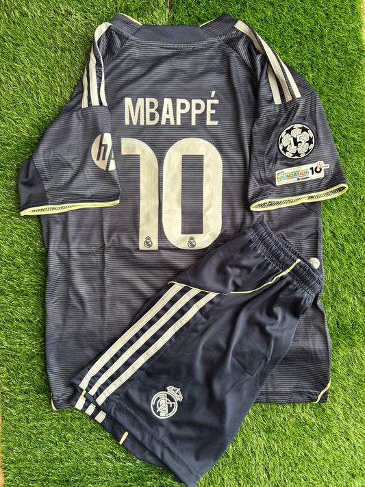 Mbappe Real Madrid jersey kids set