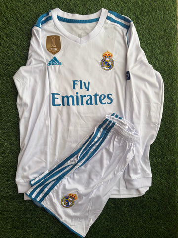 Ronaldo Real Madrid retro jersey kids set