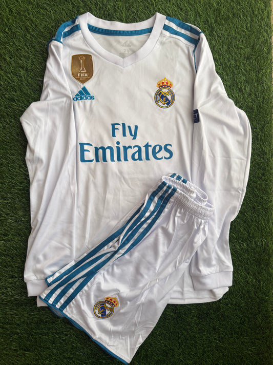 Ronaldo Real Madrid retro jersey kids set
