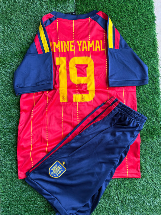 Lamine Yamal Spain jersey kids set