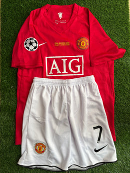 Ronaldo Man U retro jersey kids set