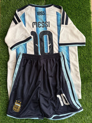 Messi Argentina jersey kids set