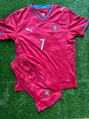 Ronaldo Portugal Jersey kids set