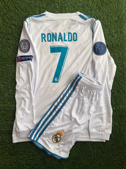Ronaldo Real Madrid retro jersey kids set