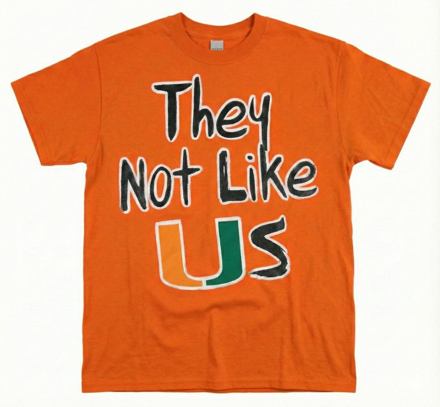 They not like us UM t shirt 305 miami kids and adults hurricanes football