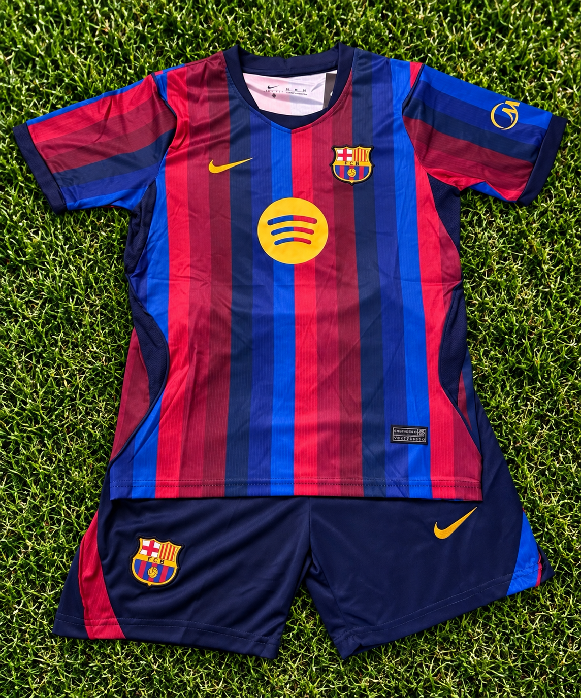 Lamine Yamal Barcelona jersey kids set 25/27