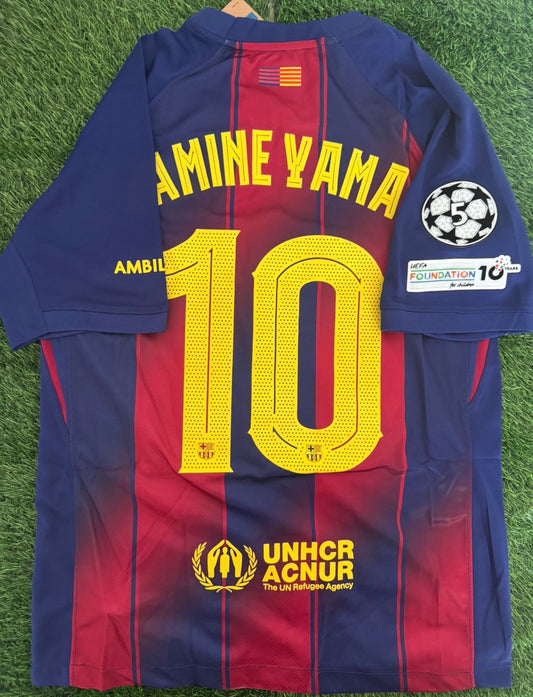 Lamine yamal New Season Barcelona Home Soccer Jersey 2025/2026 Men Adult Fan Version