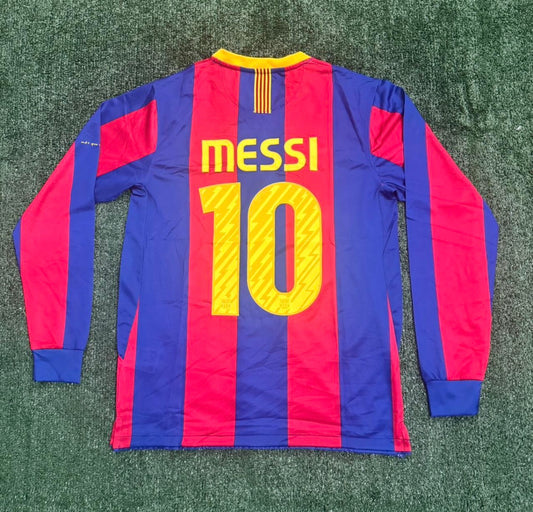Messi Barcelona 2011 retro jersey kids set