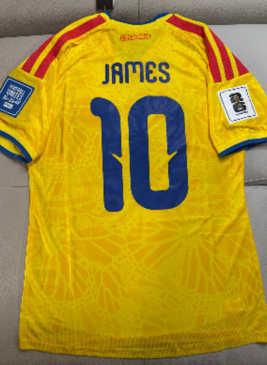 James Colombia 2026 World Cup Soccer Jersey player version