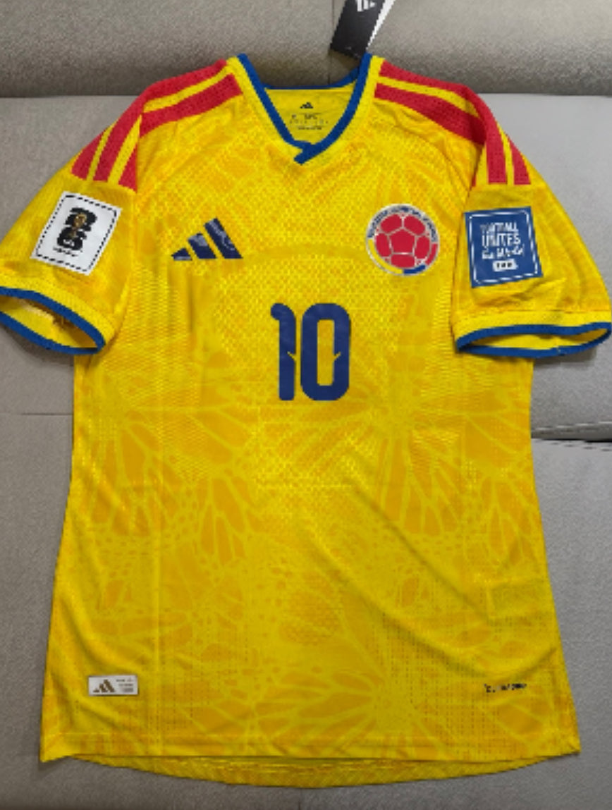 James Colombia 2026 World Cup Soccer Jersey player version