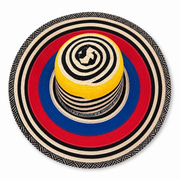 Colombian Sombrero Vueltiao Style Hat – Synthetic Material – Red, Blue, Yellow & Black