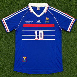 Zidane france 98 retro soccer jersey