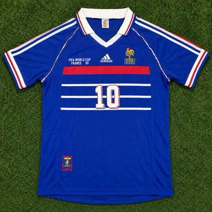 Zidane france 98 retro soccer jersey