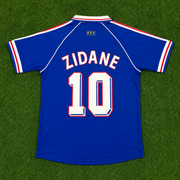 Zidane france 98 retro soccer jersey