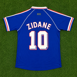 Zidane france 98 retro soccer jersey
