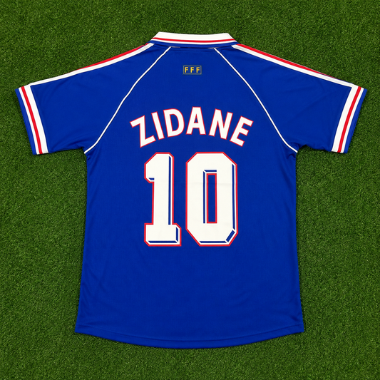 Zidane france 98 retro soccer jersey